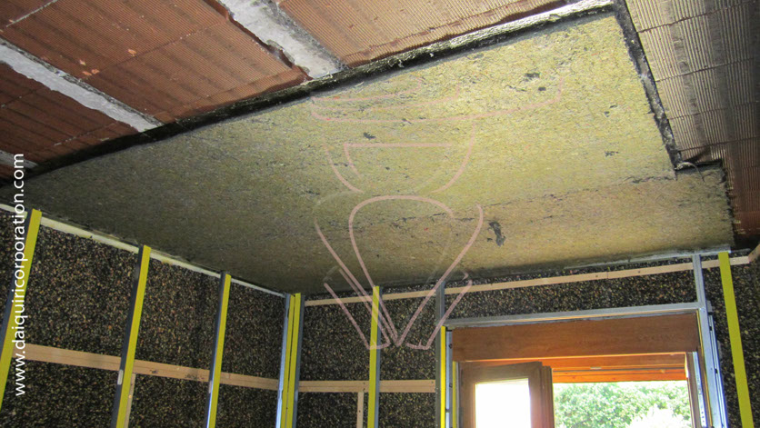 Fotografia obra daiquiri corporation, aislamiento techo