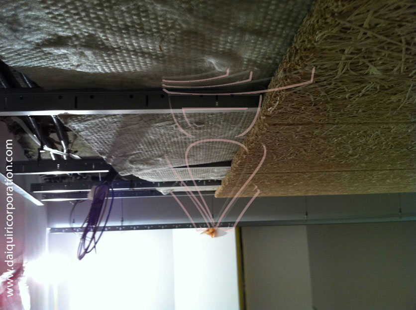 Fotografia obra daiquiri corporation, aislamiento falso techo