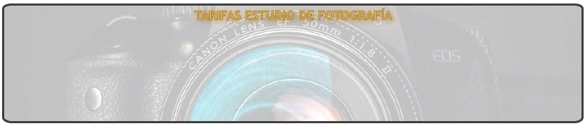 fondo tarifas estudio de fotografia, rectangulo y camara